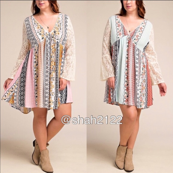 plus size boho oversized flowy lace sold dress - Picture 5 of 5